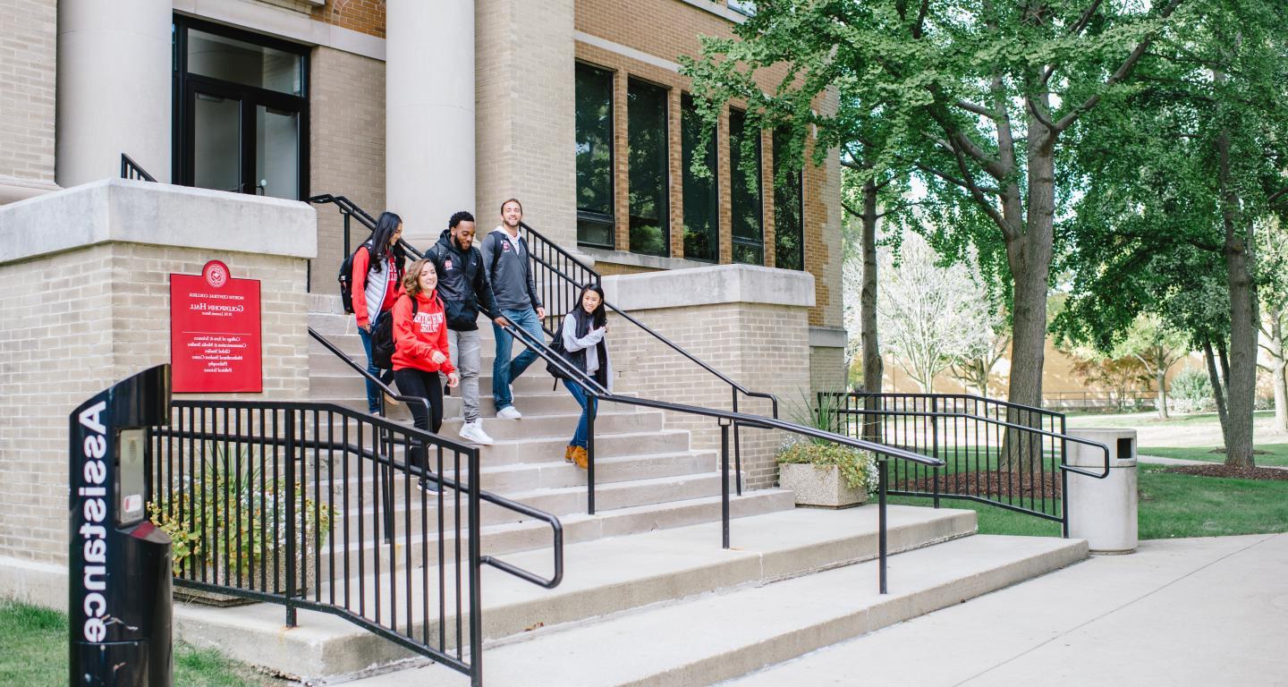 students on campus