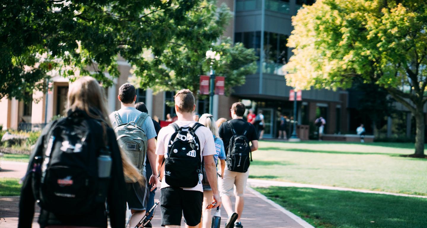 Students on campus